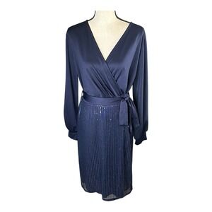 Grace Karin Sequin Sparkly Navy Blue Dress‎ Cocktail Party Women's Size XL